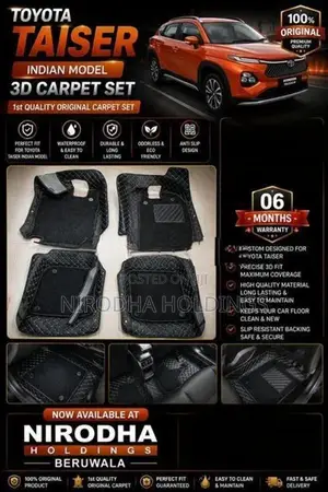 3D Carpet Set for Toyota Taisor