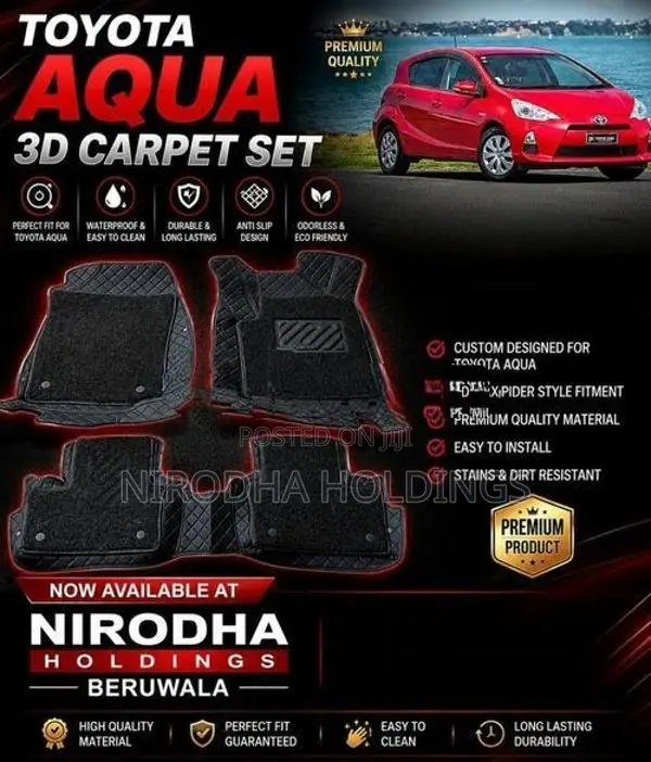 3D Carpet Set for Toyota Aqua