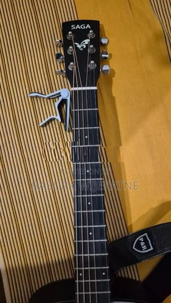 Saga GS600BK 3/4 Acoustic Guitar — Black