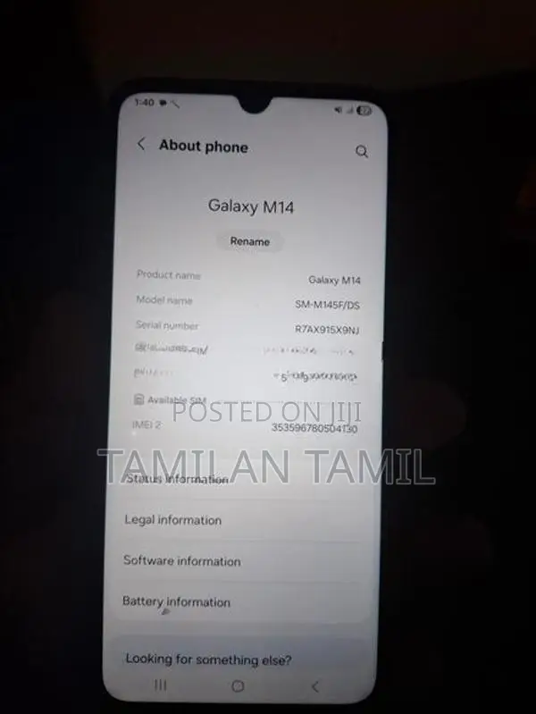 Samsung Galaxy M14 (Used)