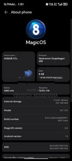 Honor X7c (Used)
