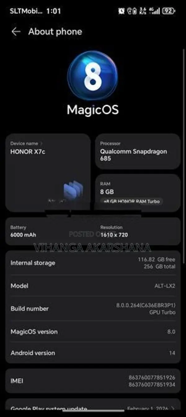Honor X7c (Used)