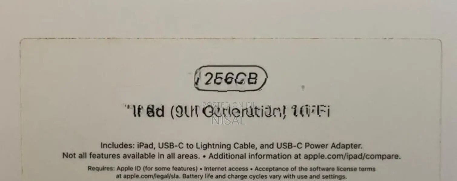 Apple iPad 9th Generation 256GB Wi-Fi