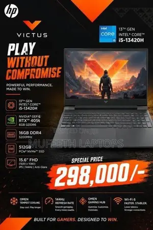 New HP Victus i5 13Gen 16/512GB RTX 4050 6GB
