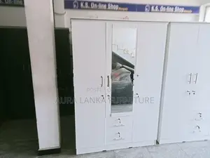 White Melamine 3 Door Cupboard