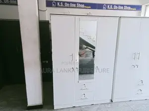 White Melamine 3 Door Cupboard