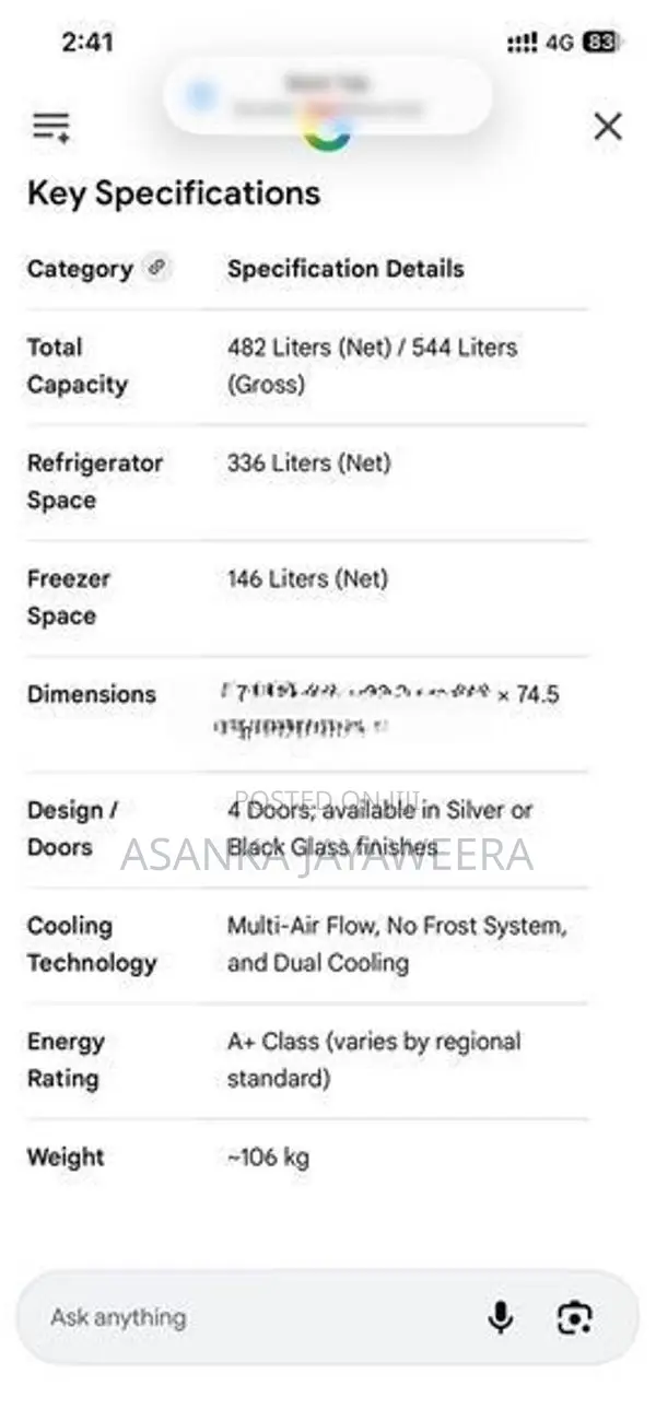 Midea Refrigerator