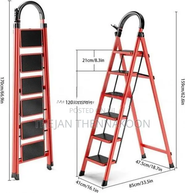 6 Step Red Color Ladder