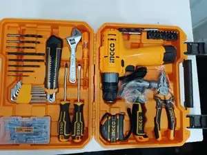 INGCO129-Pcs 12V Cordless Drill and Hand Tool Set Herman HT 0687