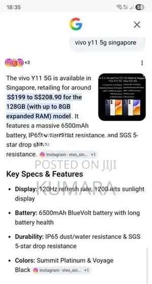 Vivo Y11 5G (Brand New)
