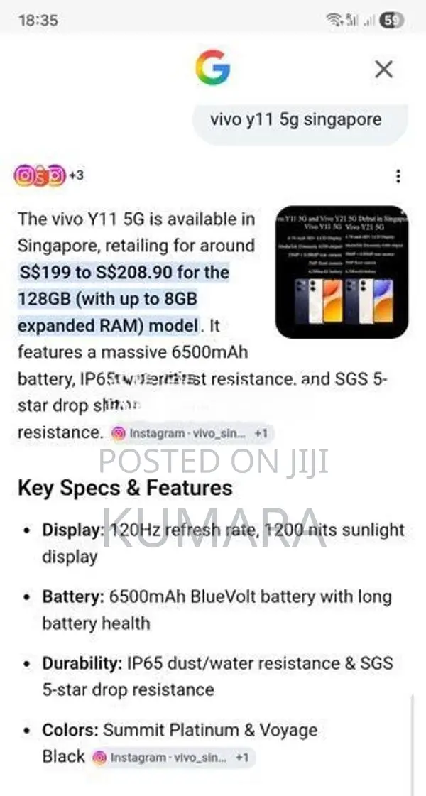 Vivo Y11 5G (Brand New)