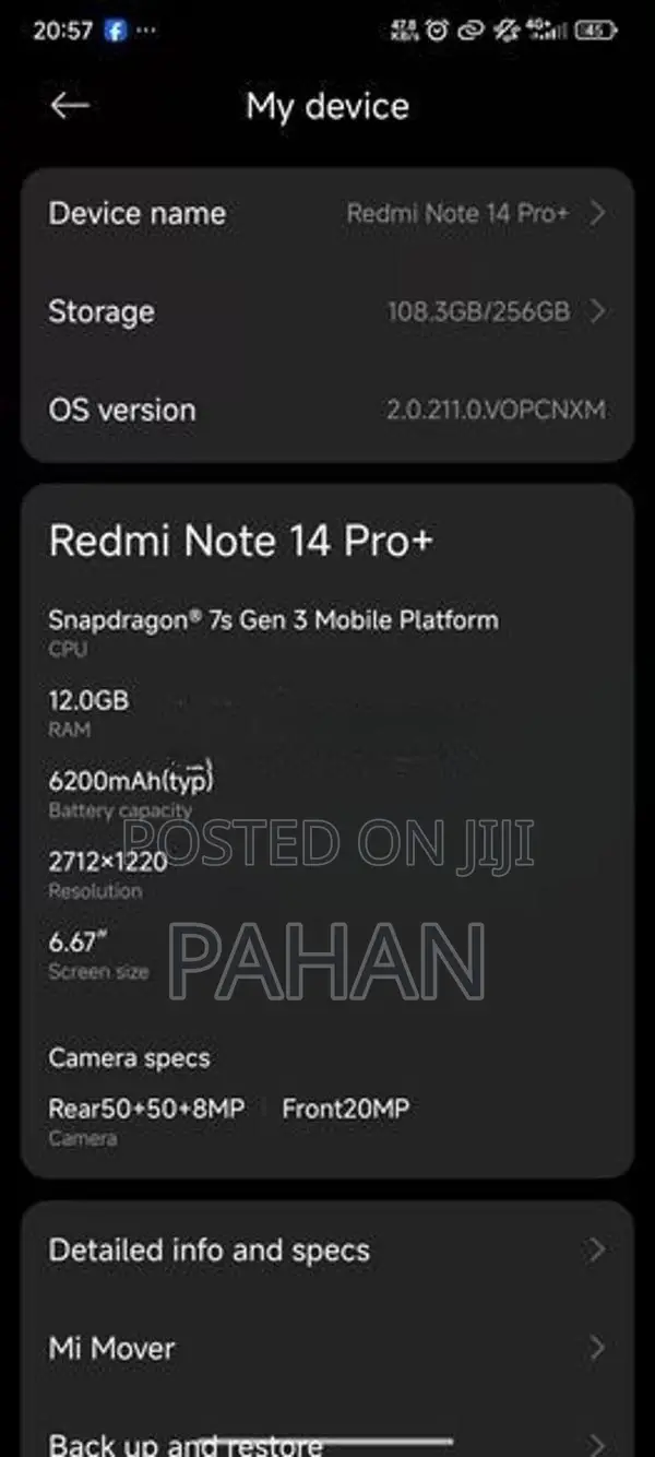 Xiaomi Redmi Note 14 Pro Plus (Used)