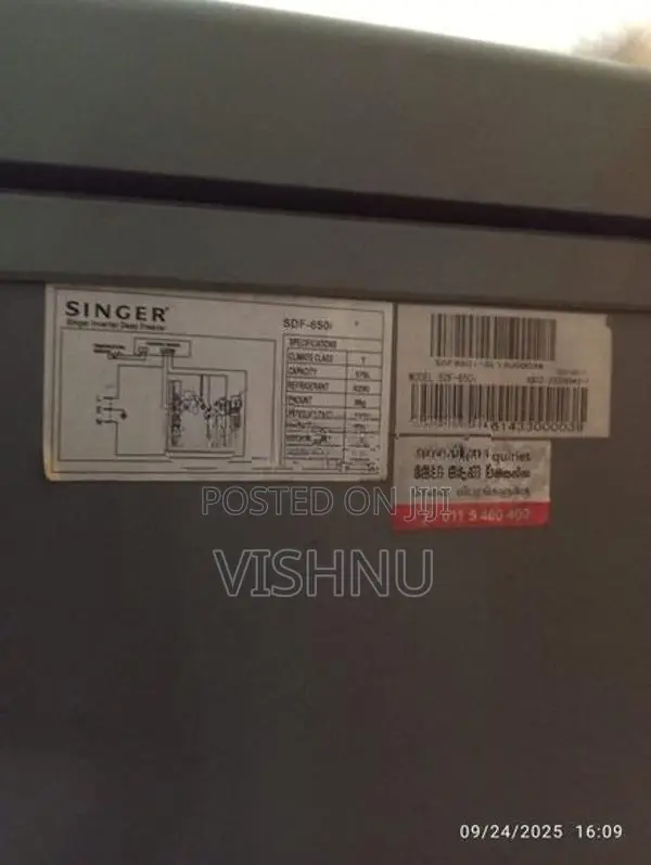 Double Door Freezer 580L