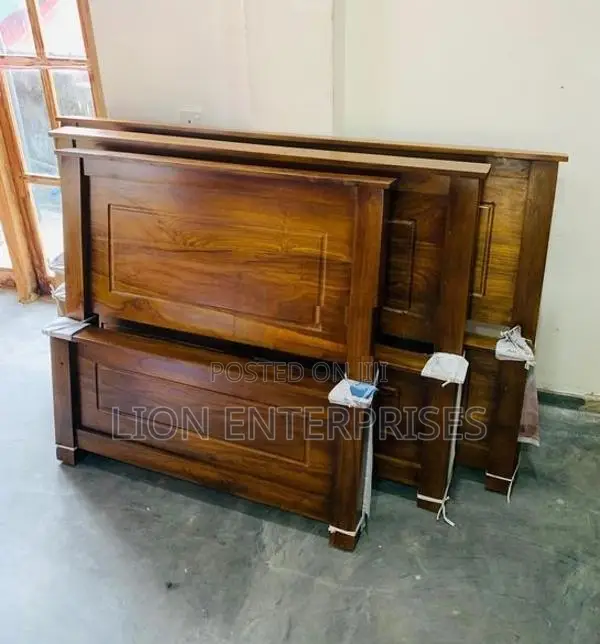 72×48 Teak Modern Box Beds