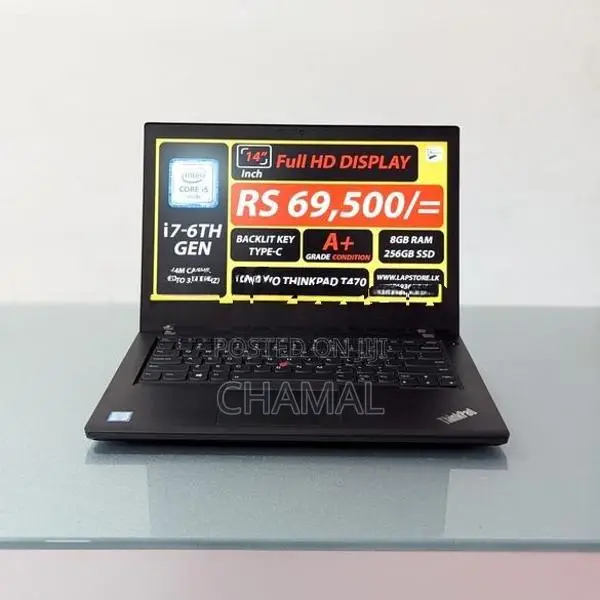 Lenovo ThinkPad T470 Core i7-6th Gen|8GB RAM|256GB SSD Laptop