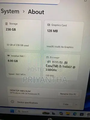 HP Core i5 11th Gen Laptop