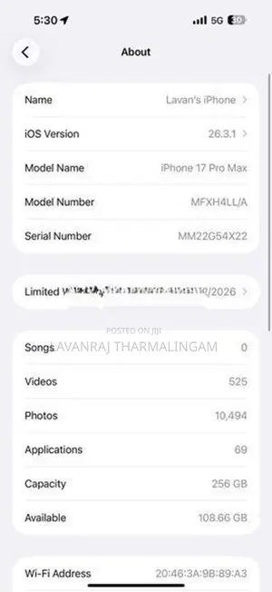 Apple iPhone 17 Pro Max eSIM (Used)