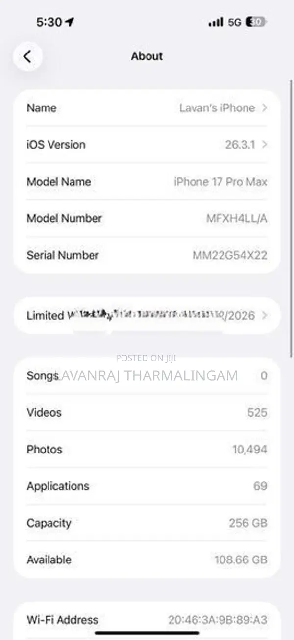 Apple iPhone 17 Pro Max eSIM (Used)