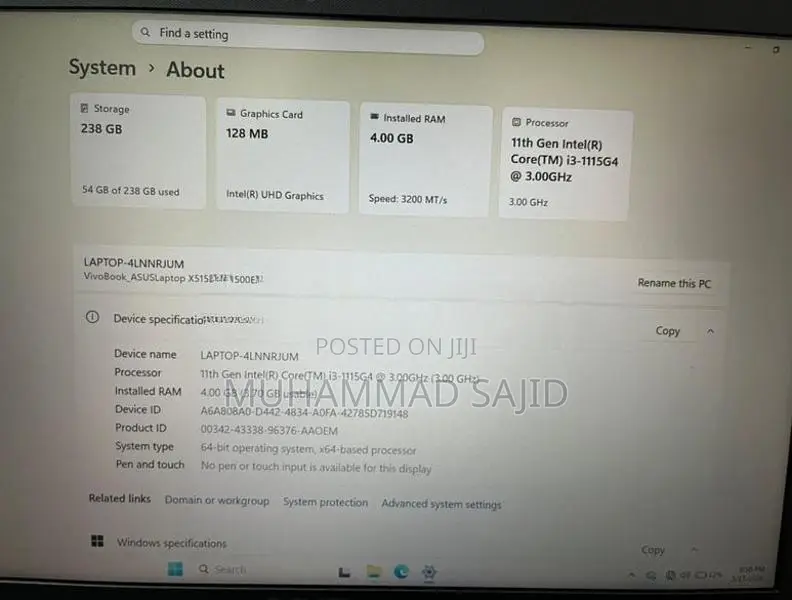 Asus Vivobook i3 11th Gen