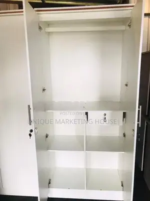 Modern 2 D White 6ft Half Hanging Wardrobe
