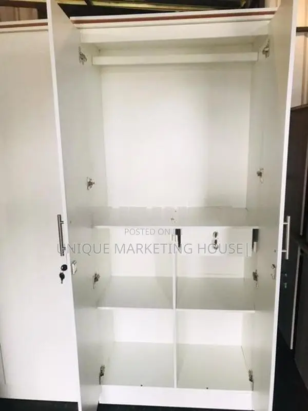 Modern 2 D White 6ft Half Hanging Wardrobe