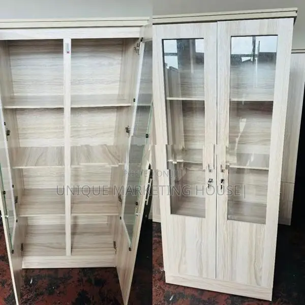 Modern American White Below Closed Smart Glass Cupboard