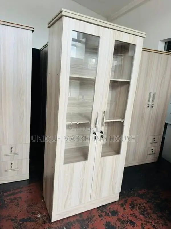 Modern American White Below Closed Smart Glass Cupboard