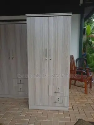 New Melamine 2 Door Ash Colour Cupboard Wardrobe