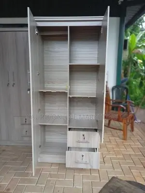 New Melamine 2 Door Ash Colour Cupboard Wardrobe