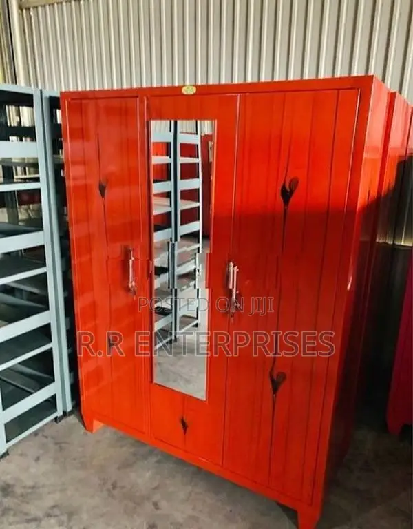 New 3 Door Steel Cupboard with Mirror