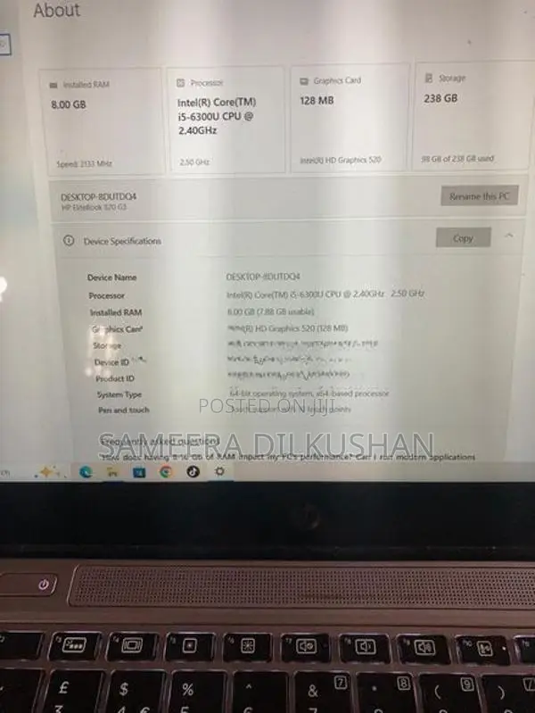 HP Elitebook 820 G3 Touchscreen
