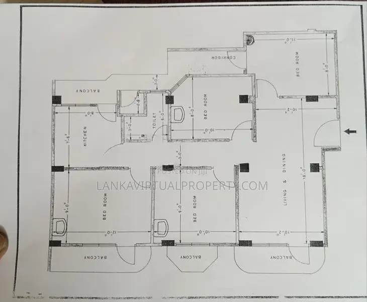 Wellawatha Manning Place 4 Bedrooms Apartment for Sale
