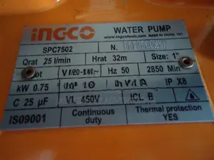 Submersible Water Pump 1 HP (INGCO BRAND)