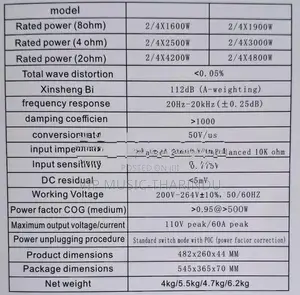 Amplifier Class D - 4000w