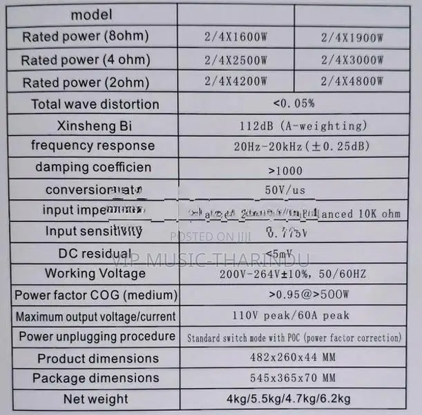 Amplifier Class D - 4000w