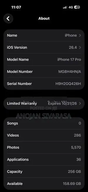 Apple iPhone 17 Pro (Used)