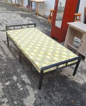 Steel Single Bed with Mattress