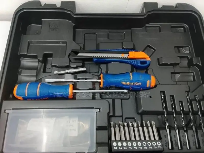 Wadfow 91-Piece Cordless Impact Drill and Hand Tool Set Herman Ht 0700