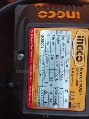 Ingco Brand Peripheral Centrifugal Water Pump Herman Pt 0461