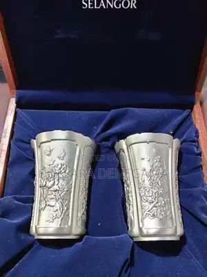 Royal Selangor Pewter Cup Set with Wooden Box