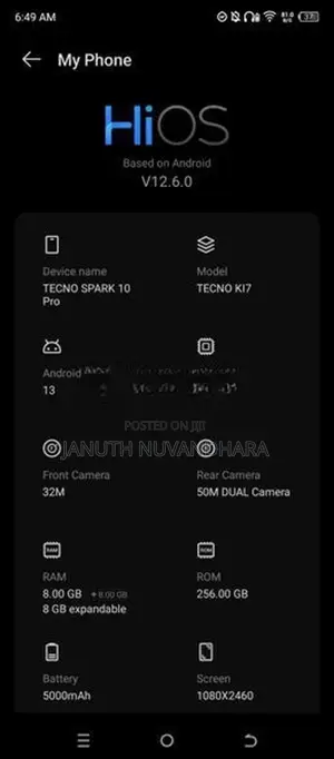 Tecno Spark 10 pro (Used)