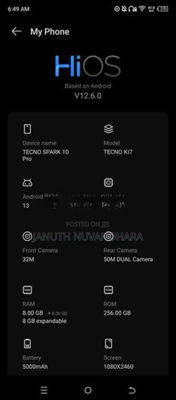 Tecno Spark 10 pro (Used)