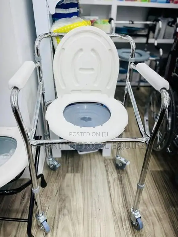 Commode Chair With Wheels Height Adjustable