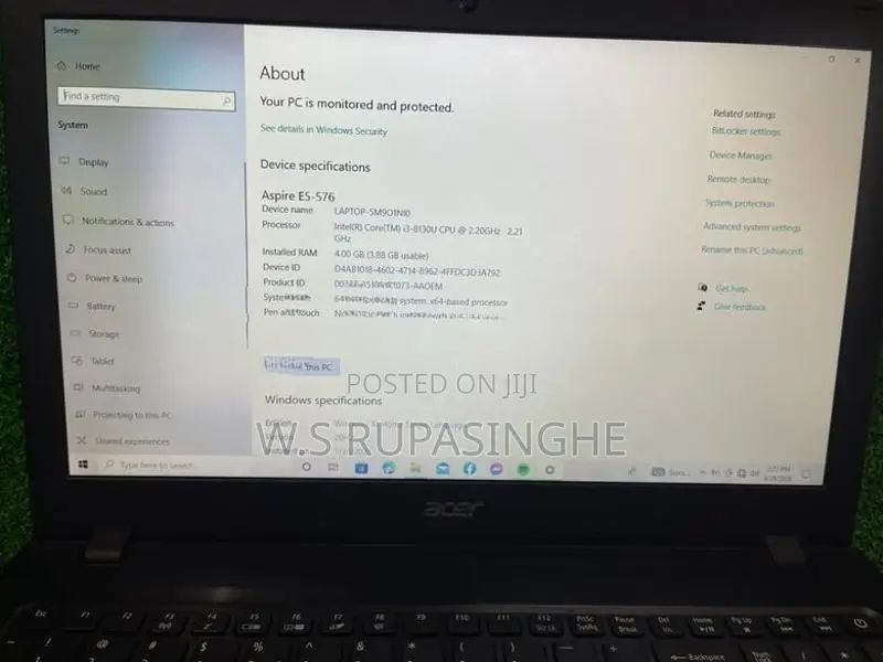 Acer Aspire i3 8th GEN