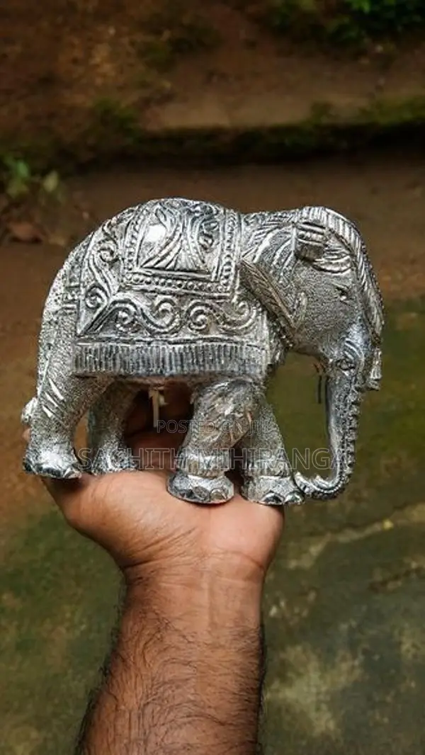 Handcrafted Solid Aluminium Elephant Statue