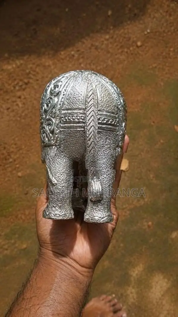 Handcrafted Solid Aluminium Elephant Statue