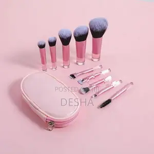 Makeup Brush With Pouch (10 Pcs)