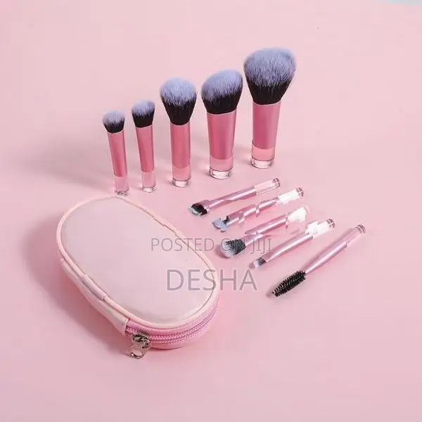 Makeup Brush With Pouch (10 Pcs)