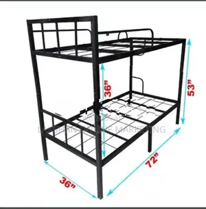 Steel Bunk Bed with Double Layer Mattress 6×3