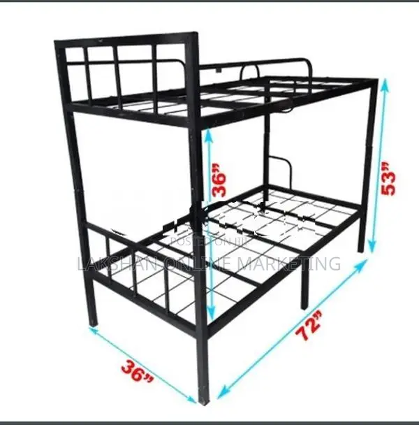 Steel Bunk Bed with Double Layer Mattress 6×3